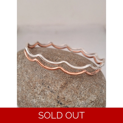 Sterling Silver/Copper bangle set